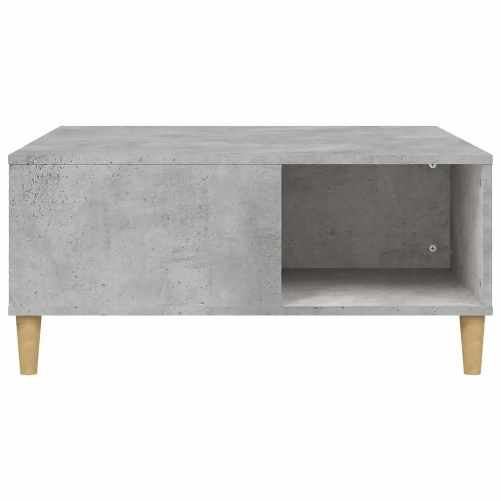 Coffee Table Grey 80x80x36.5 cm Engineered Wood with Storage Compartments