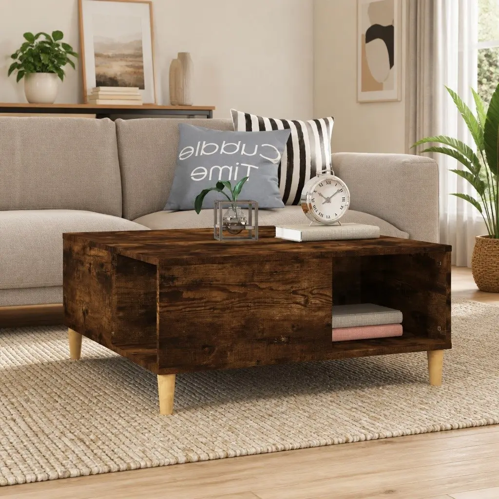 Coffee Table Brown 80x80x36.5cm Engineered Wood