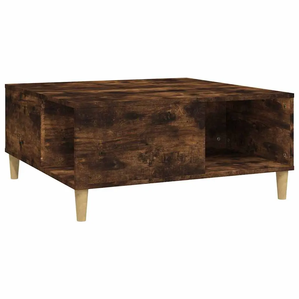 Coffee Table Brown 80x80x36.5cm Engineered Wood