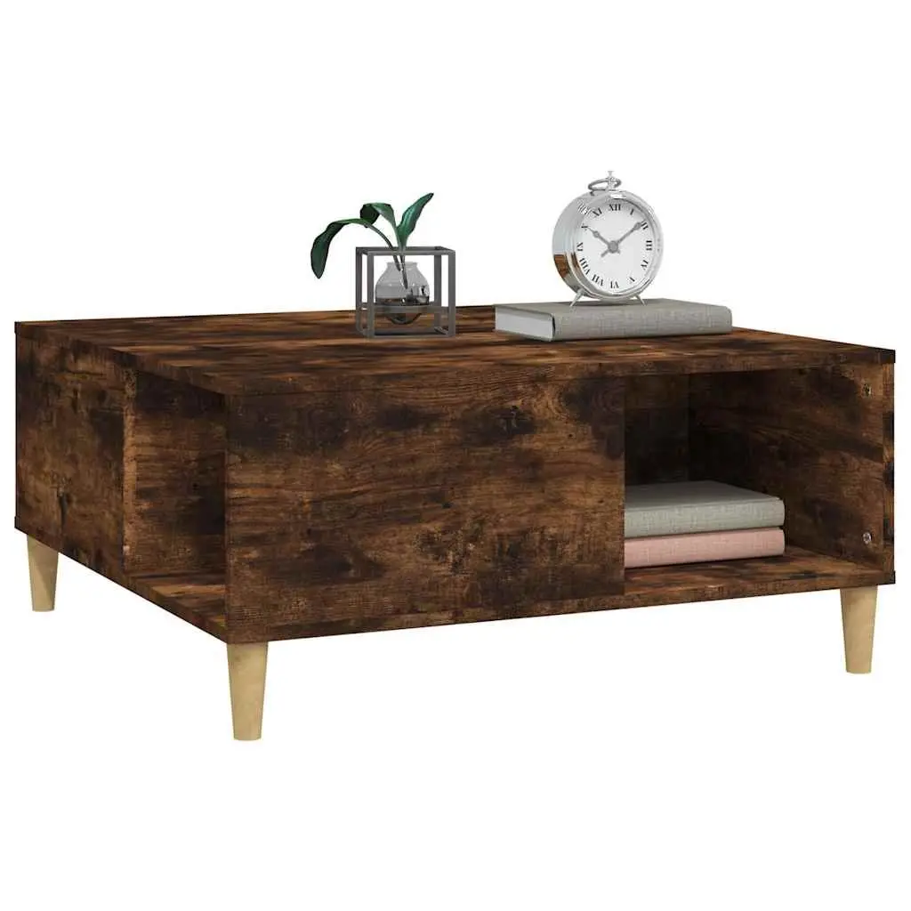 Coffee Table Brown 80x80x36.5cm Engineered Wood
