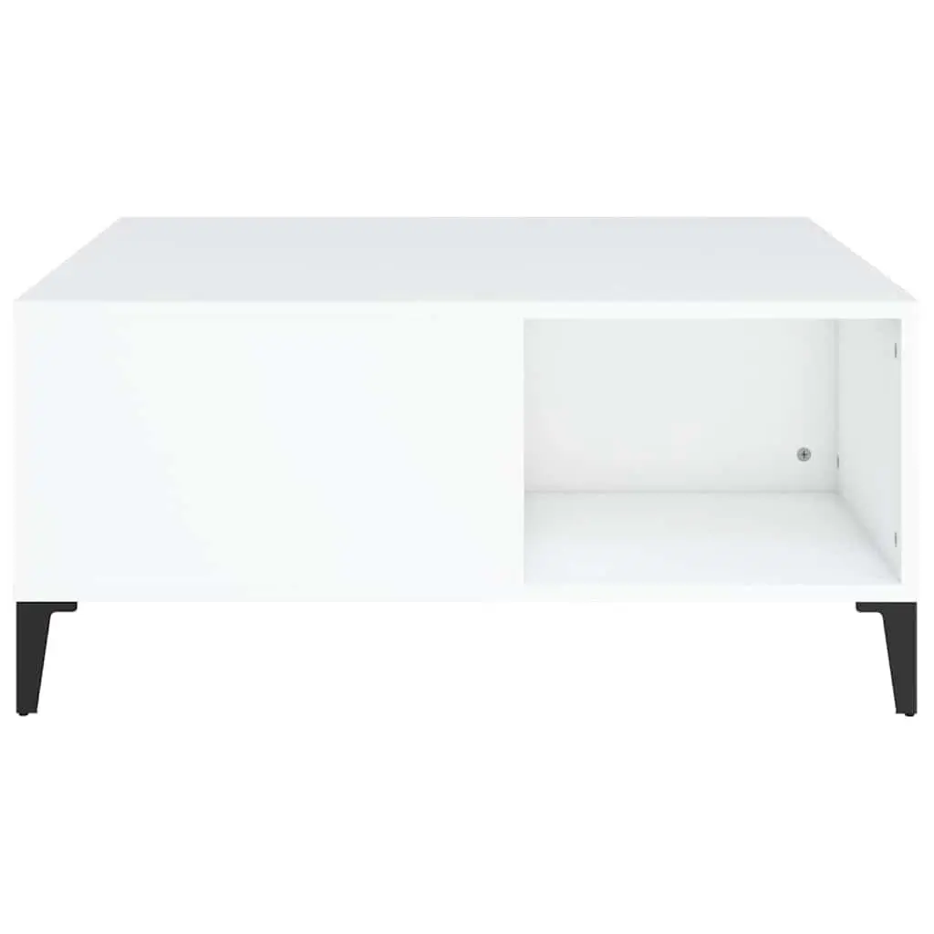 Coffee Table White Modern 80cm Engineered Wood