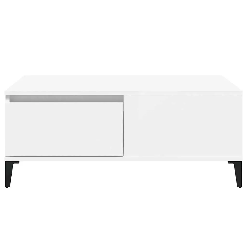 Coffee Table White Modern 90x50cm Engineered Wood