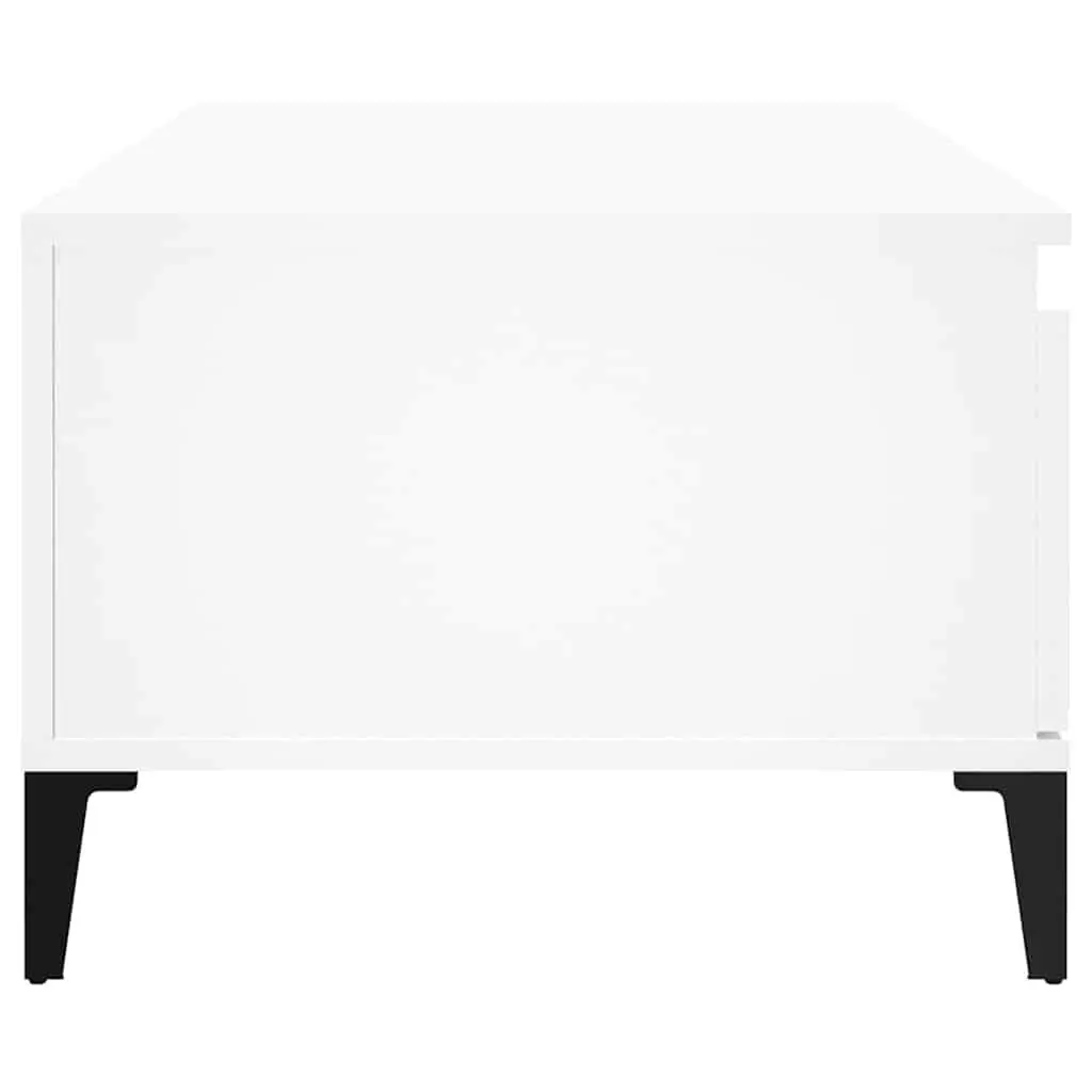 Coffee Table White Modern 90x50cm Engineered Wood