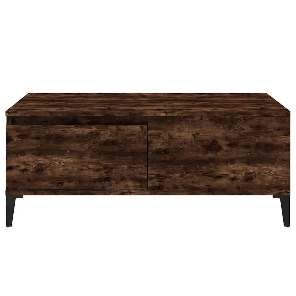 Coffee Table Brown Engineered Wood Storage Drawer Living Room