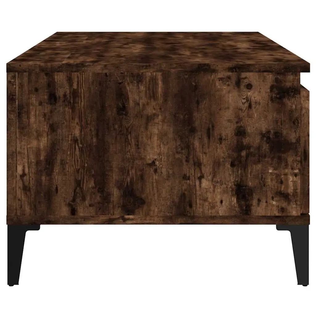 Coffee Table Brown Engineered Wood Storage Drawer Living Room
