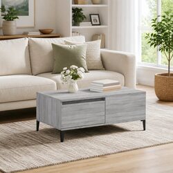 Grey Sonoma Coffee Table with Drawer Storage