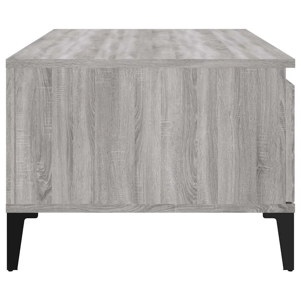 Coffee Table Grey Sonoma with Drawer Storage Engineered Wood 90 x 50 x 36.5 cm