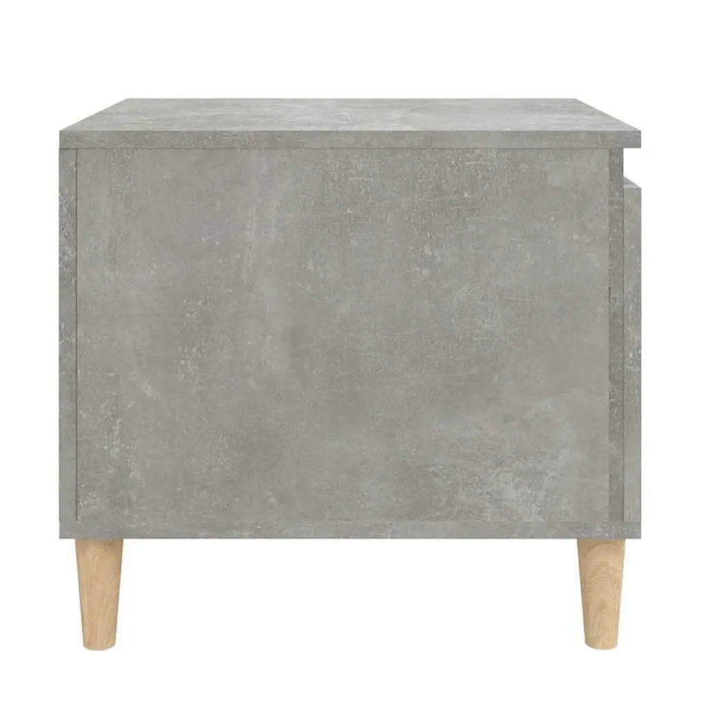Coffee Table Grey Engineered Wood Storage Compartment Shelf
