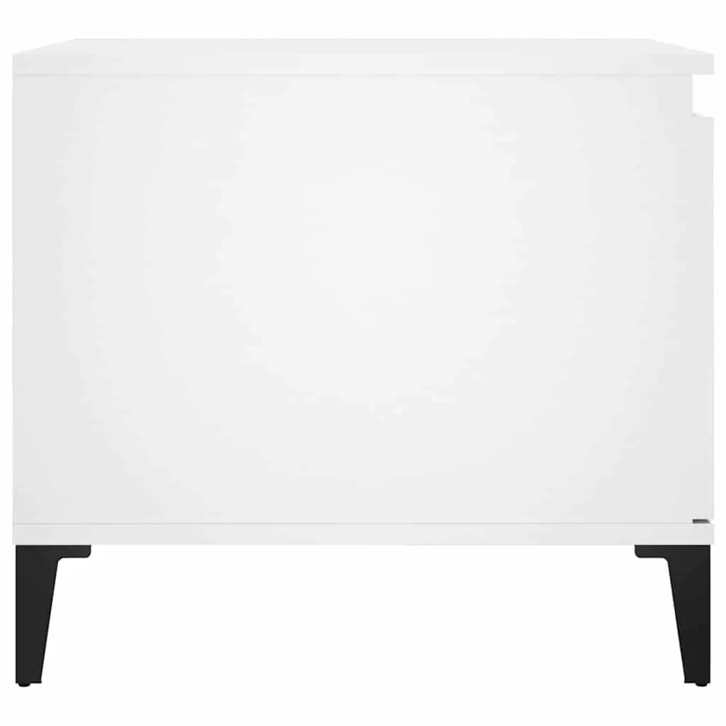 Coffee Table White Engineered Wood 100L x 50W x 45H cm Living Room Accent Furniture with Storage