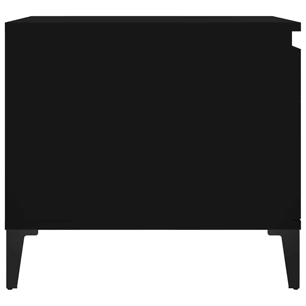 Coffee Table Black Engineered Wood 100 x 50 x 45 cm