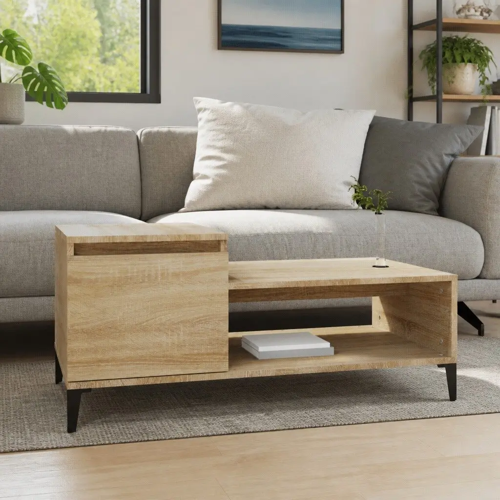 Coffee Table Brown 100x50x45cm Engineered Wood