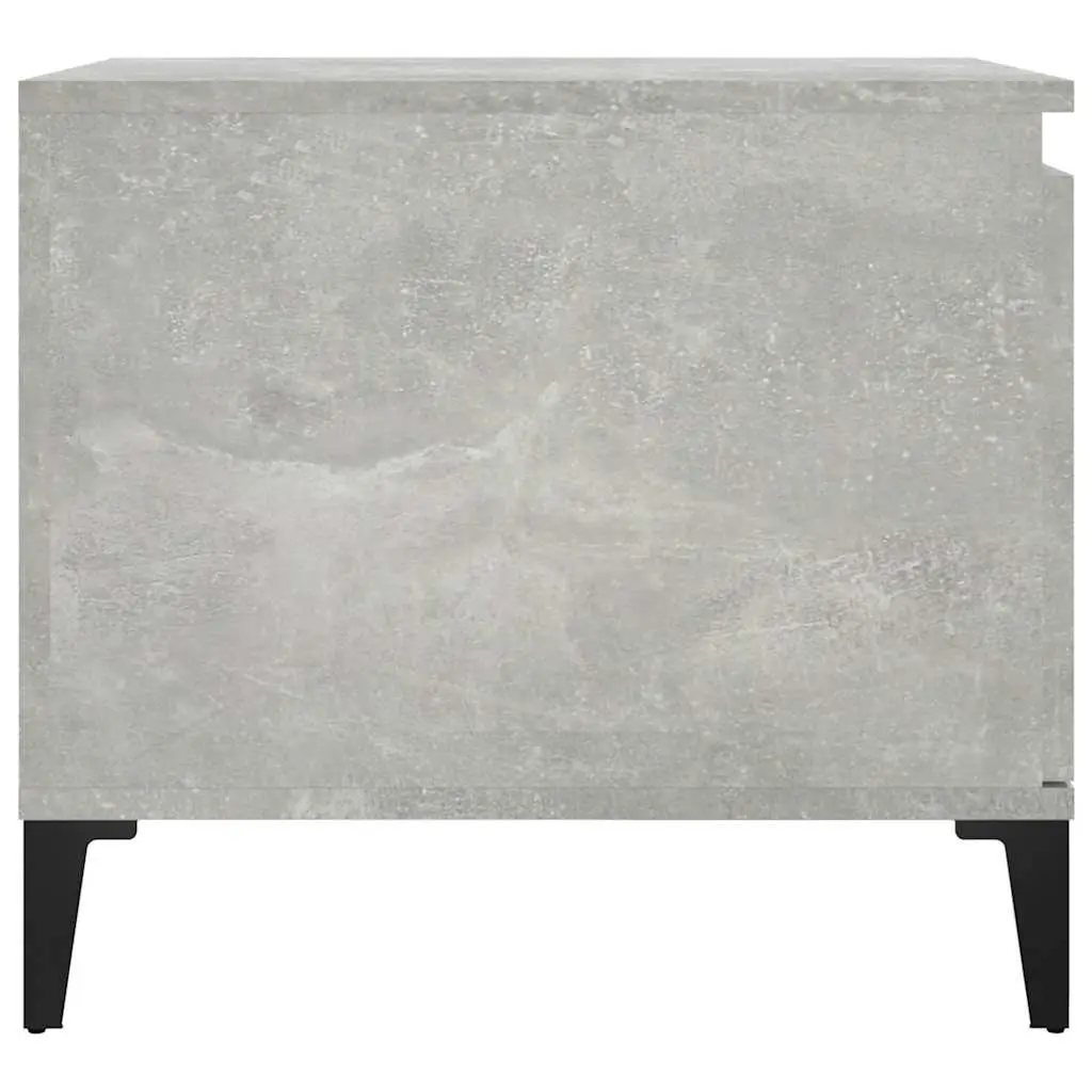 Coffee Table Grey Engineered Wood 100x50x45cm Storage Compartment Shelf Door