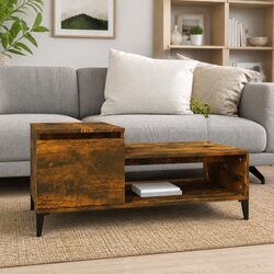 Brown Engineered Wood Coffee Table with Storage