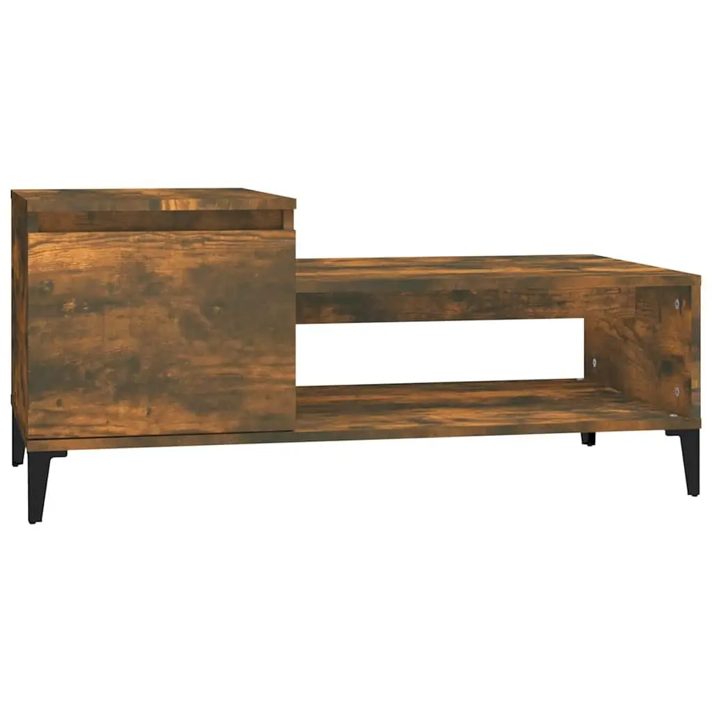 Coffee Table Brown Engineered Wood 100x50x45cm