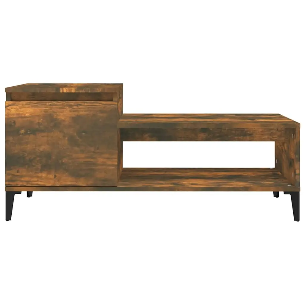 Coffee Table Brown Engineered Wood 100x50x45cm