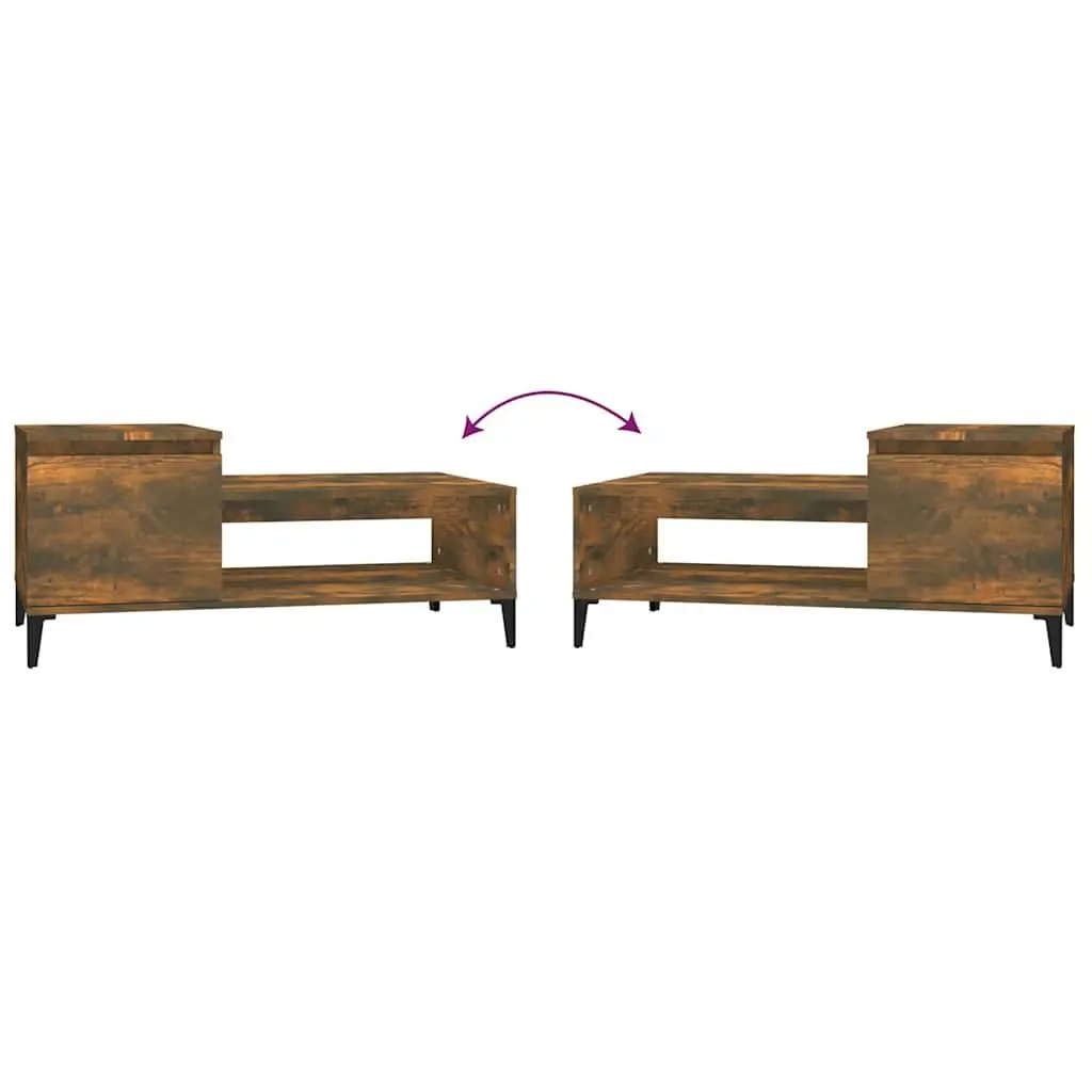 Coffee Table Brown Engineered Wood 100x50x45cm