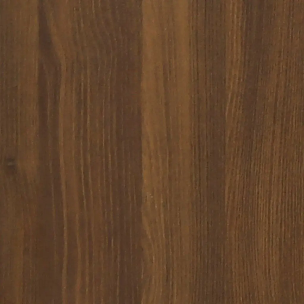 Coffee Table Brown Oak Engineered Wood Storage Compartment Shelf Door