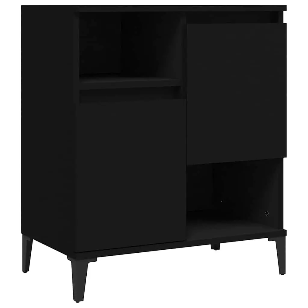 Sideboard Black 60x35x70 cm Engineered Wood Storage Cabinet