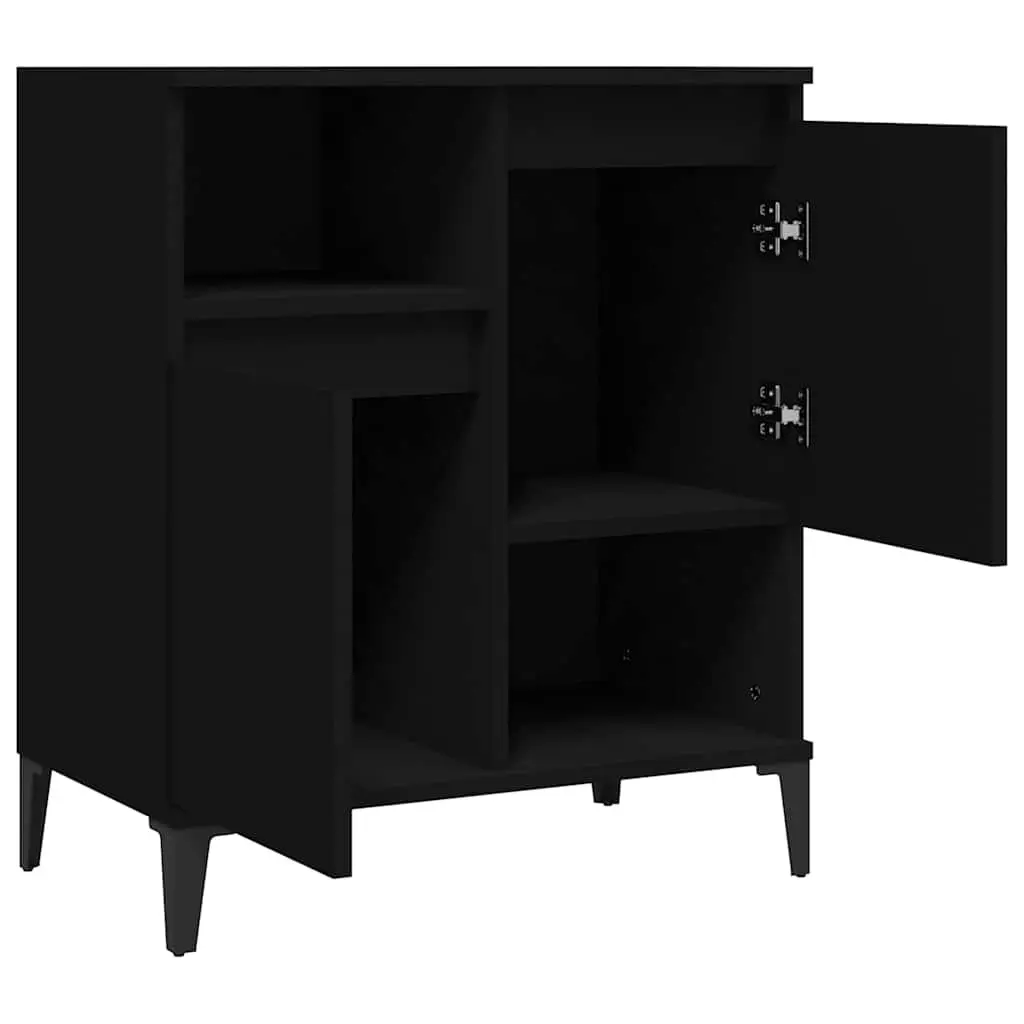 Sideboard Black 60x35x70 cm Engineered Wood Storage Cabinet