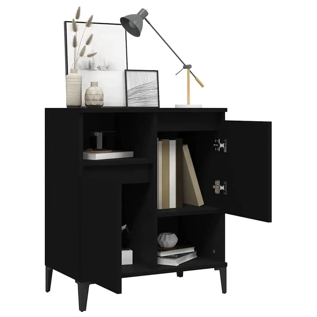 Sideboard Black 60x35x70 cm Engineered Wood Storage Cabinet