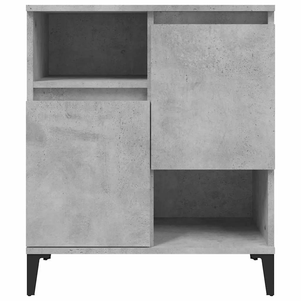 Grey Sideboard Cabinet Engineered Wood 60x35x70cm Storage Buffet Cupboard