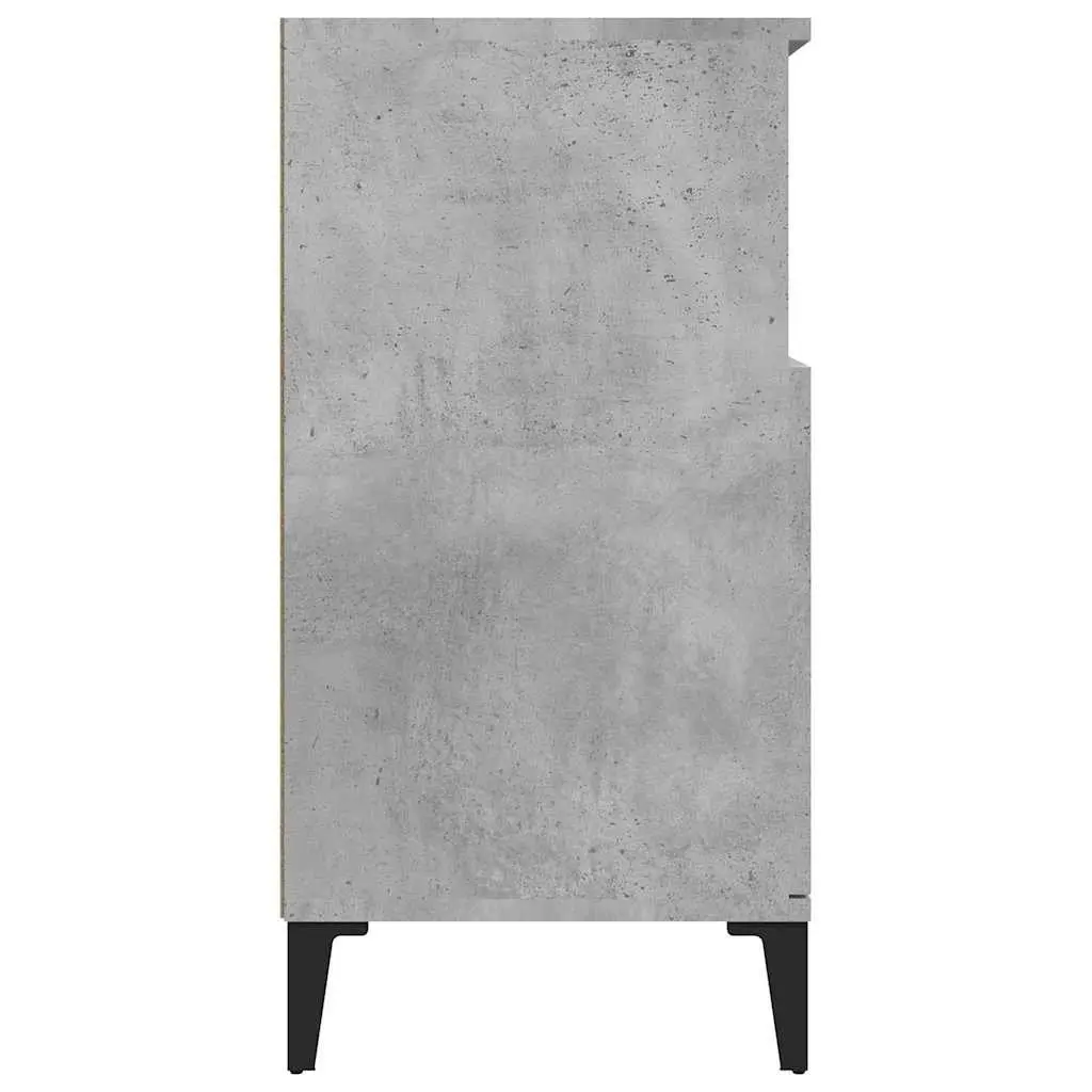 Grey Sideboard Cabinet Engineered Wood 60x35x70cm Storage Buffet Cupboard