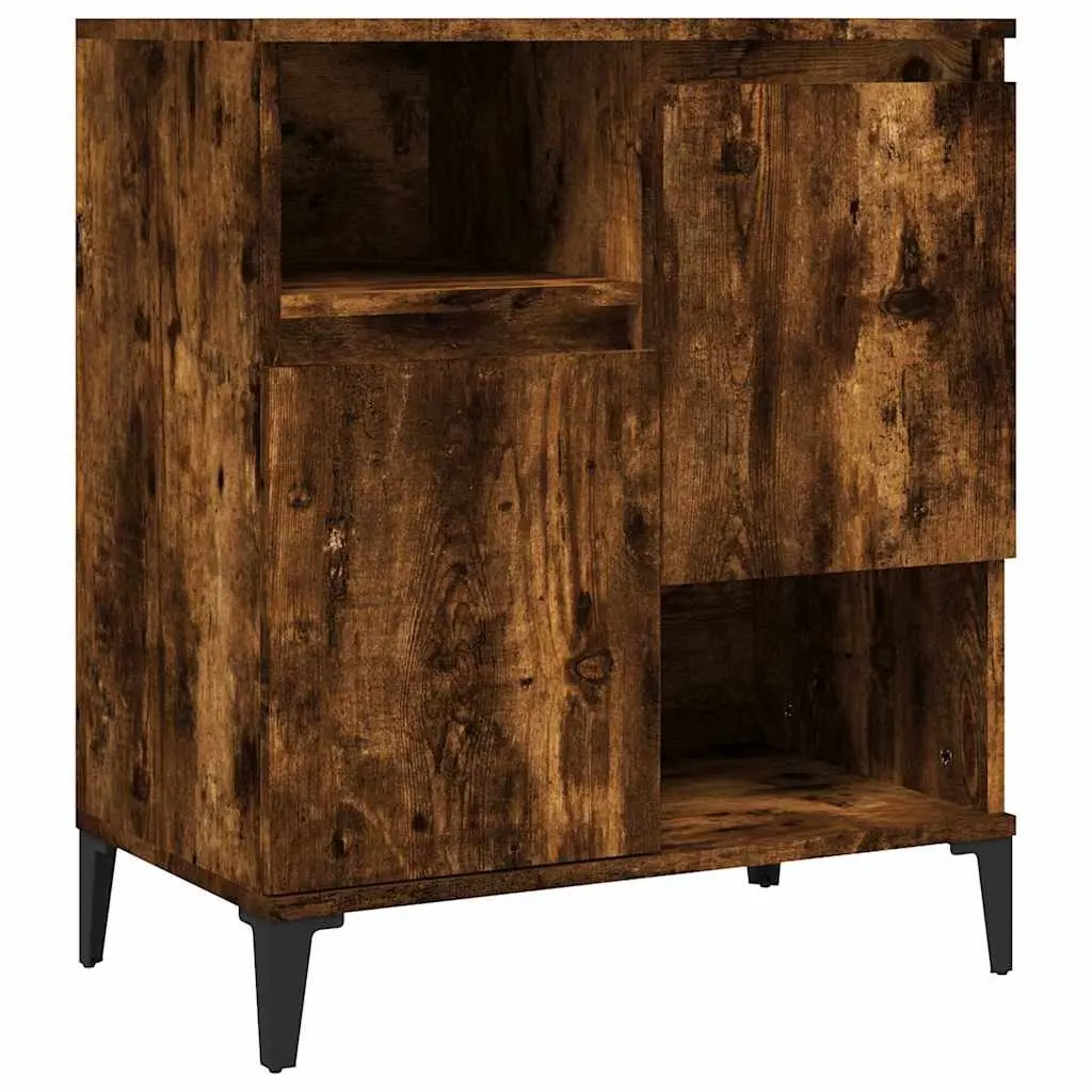 Storage Sideboard Cabinet Engineered Wood Brown 70cm Height 60cm Width 35cm Depth