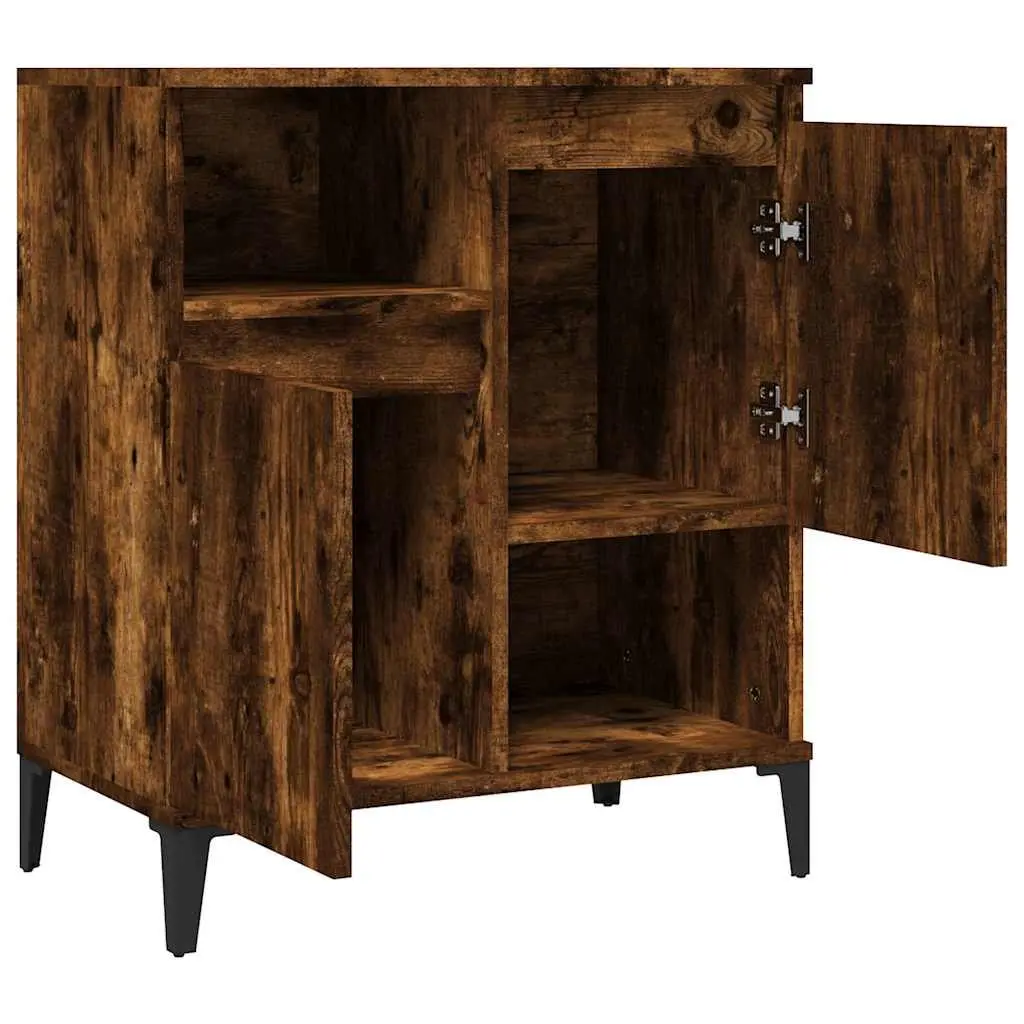 Storage Sideboard Cabinet Engineered Wood Brown 70cm Height 60cm Width 35cm Depth