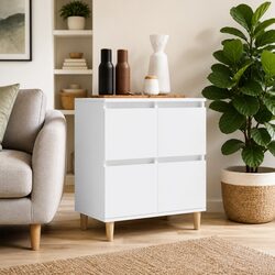 Elegant White Sideboard 60x35x70 cm Storage Cabinet