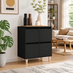 Black Sideboard 60x35x70 cm for Elegant Storage