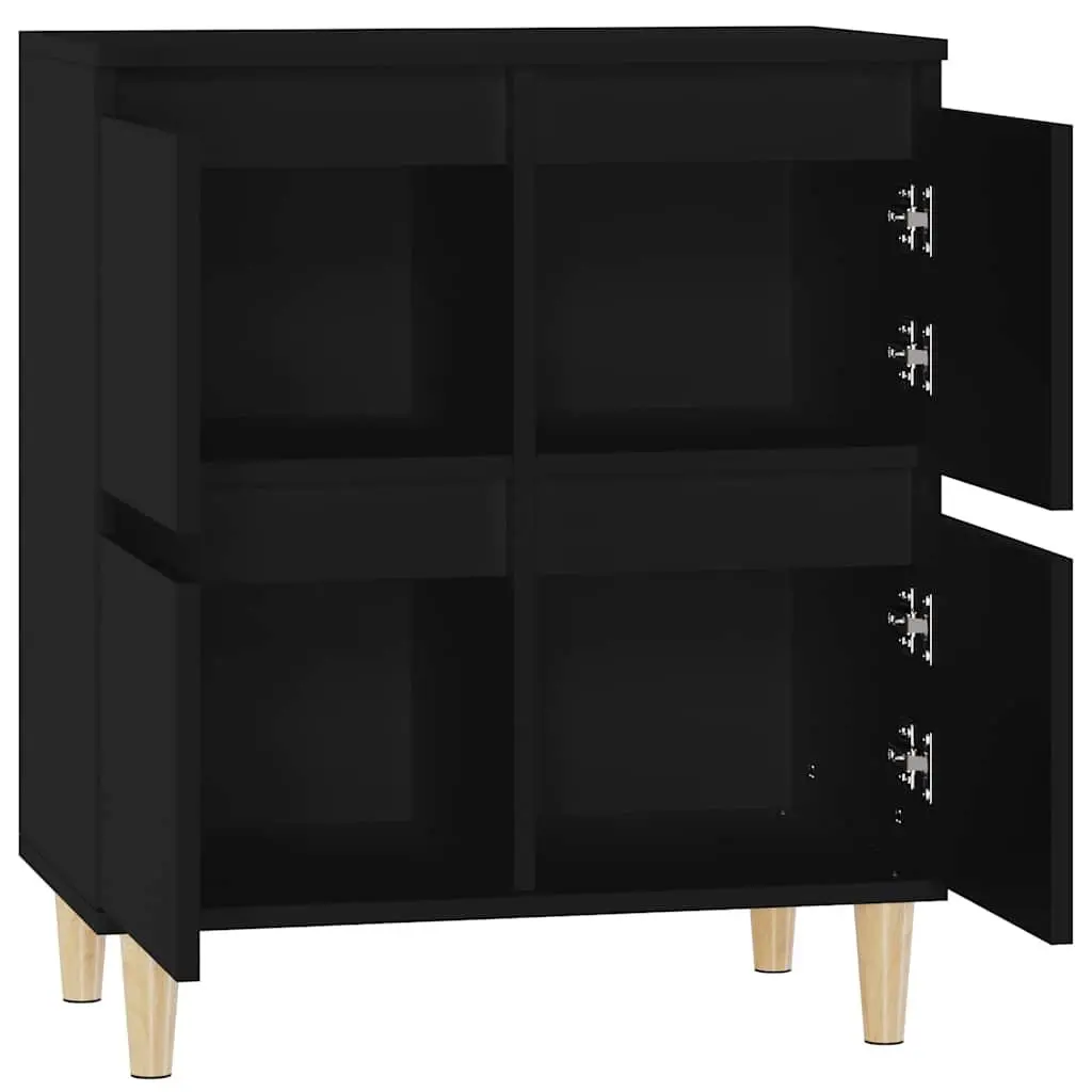 Sideboard Black 60x35x70 cm Engineered Wood Storage Cabinet Buffet Furniture