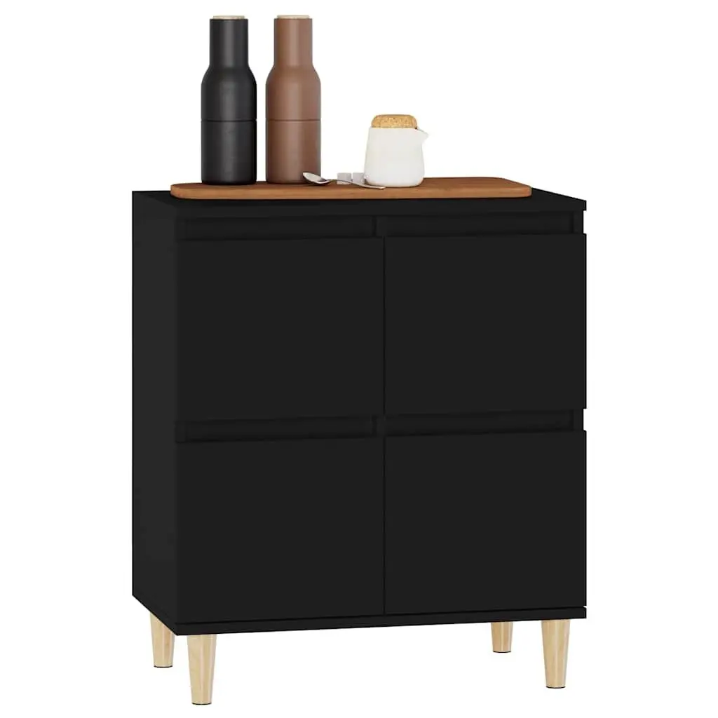 Sideboard Black 60x35x70 cm Engineered Wood Storage Cabinet Buffet Furniture