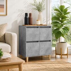 Grey Storage Sideboard Buffet for Living Space