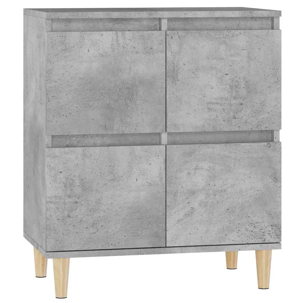 Sideboard Grey Engineered Wood Storage Cabinet 60x35x70cm