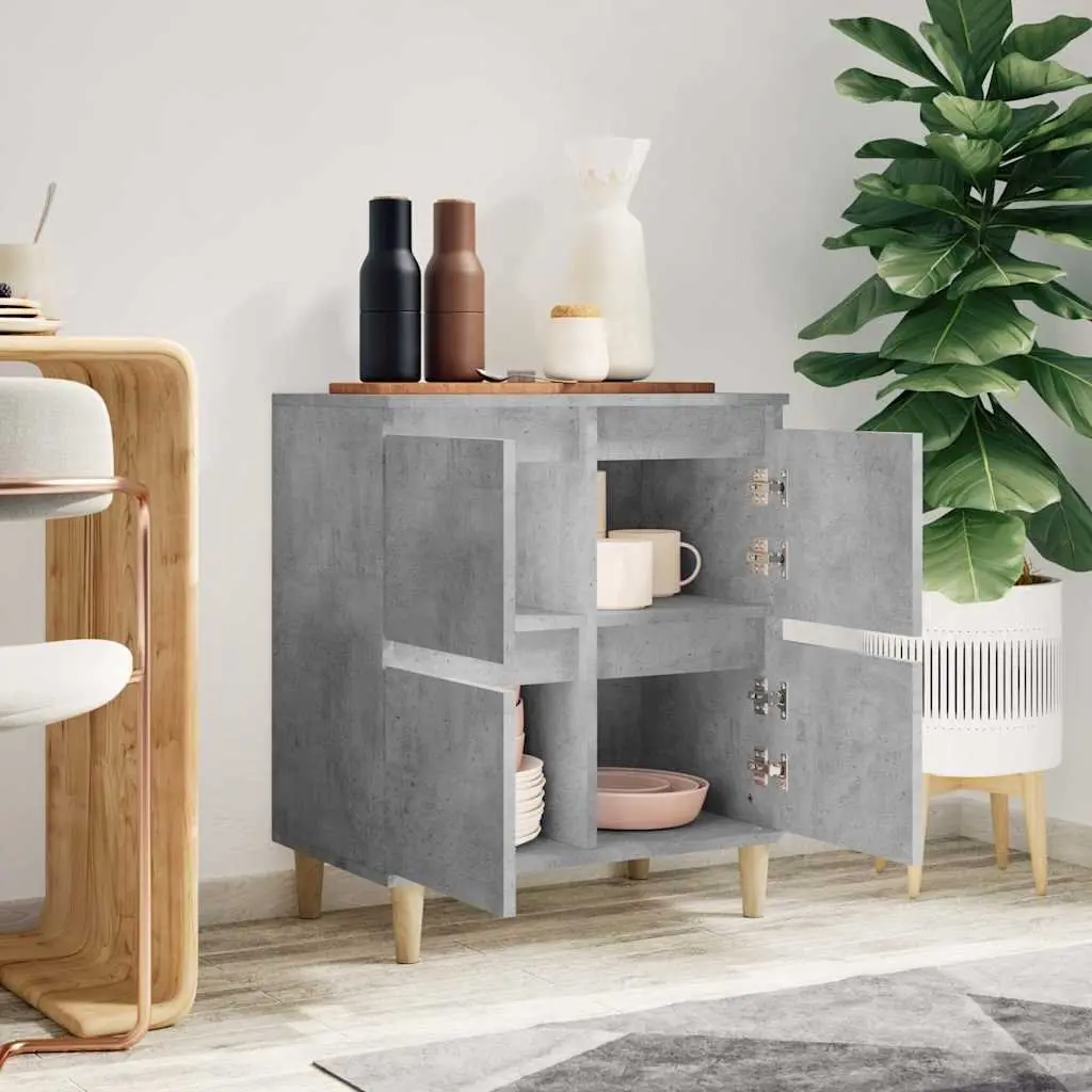 Sideboard Grey Engineered Wood Storage Cabinet 60x35x70cm