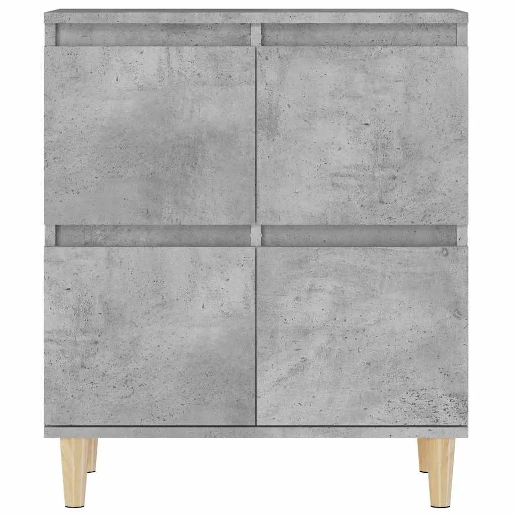 Sideboard Grey Engineered Wood Storage Cabinet 60x35x70cm