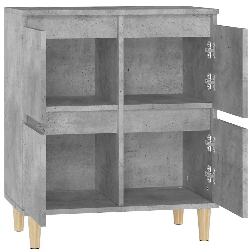 Sideboard Grey Engineered Wood Storage Cabinet 60x35x70cm