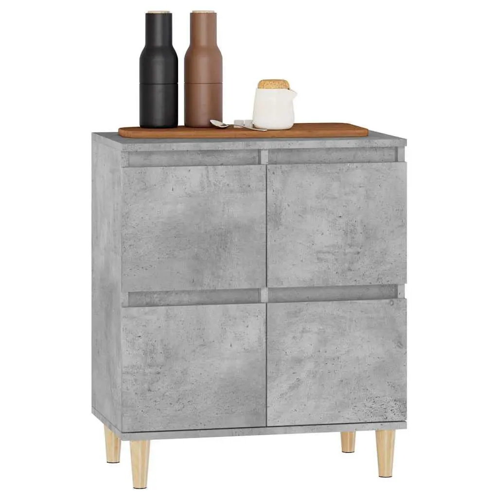 Sideboard Grey Engineered Wood Storage Cabinet 60x35x70cm