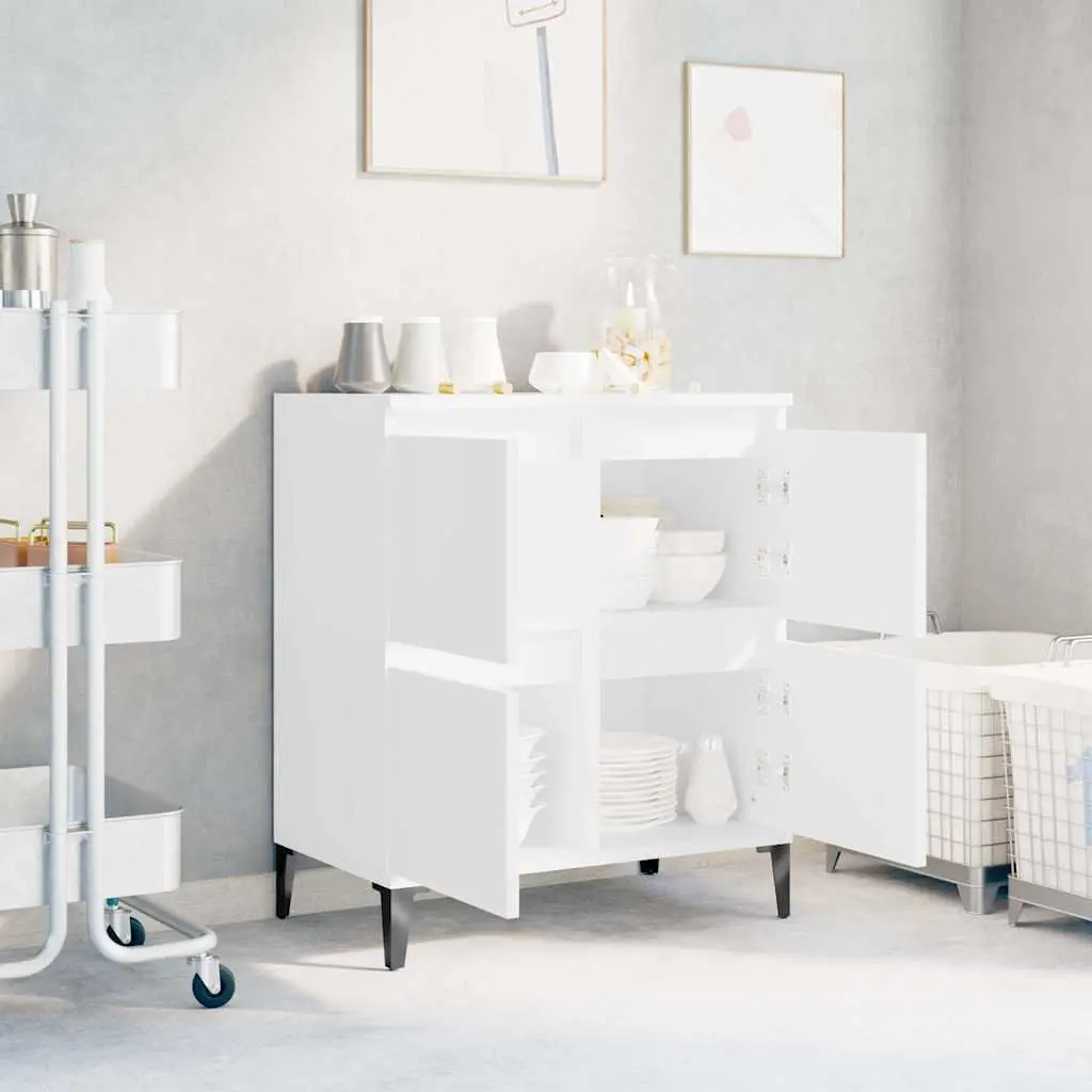 Sideboard White 60x35x70 cm Engineered Wood Storage Cabinet