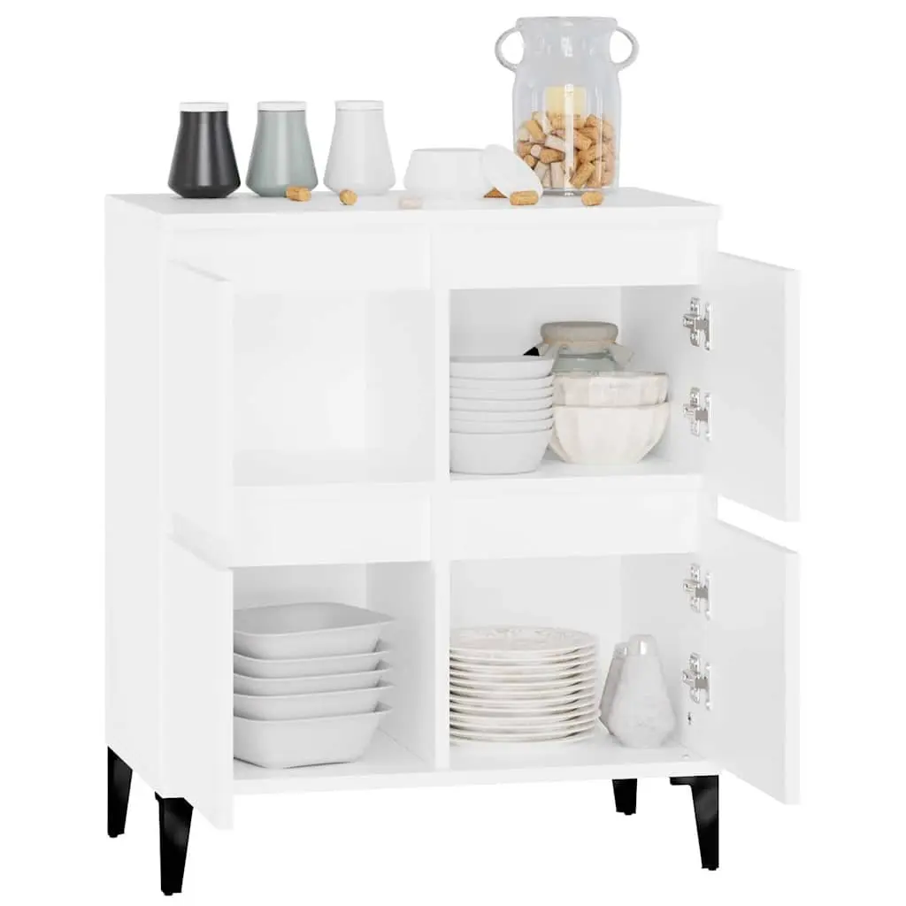 Sideboard White 60x35x70 cm Engineered Wood Storage Cabinet
