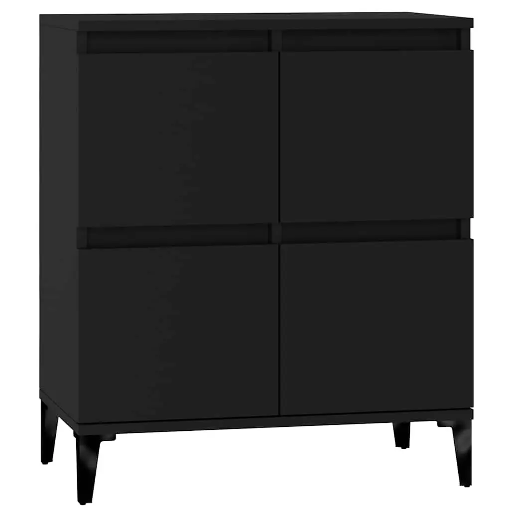 Black Sideboard Storage Cabinet 60x35x70 cm