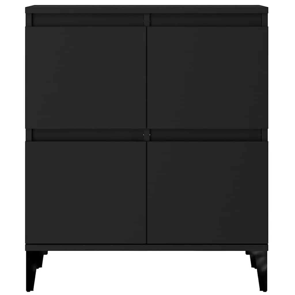 Black Sideboard Storage Cabinet 60x35x70 cm