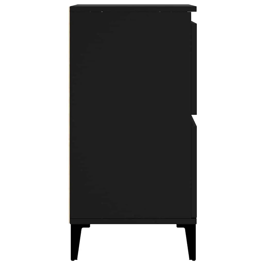 Black Sideboard Storage Cabinet 60x35x70 cm