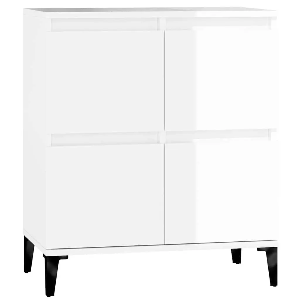 White High Gloss Sideboard Storage Cabinet