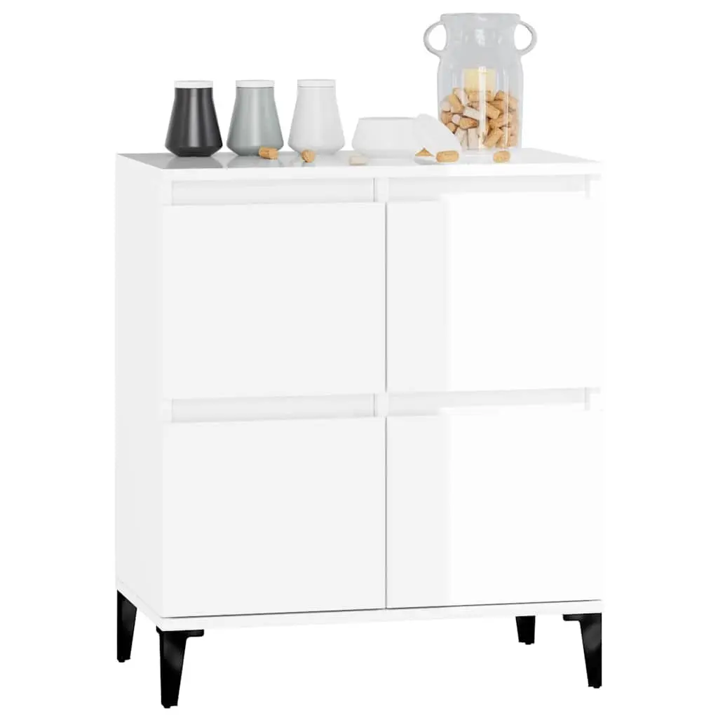 White High Gloss Sideboard Storage Cabinet