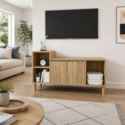 Sonoma Oak Style TV Cabinet Media Storage Unit 100cm