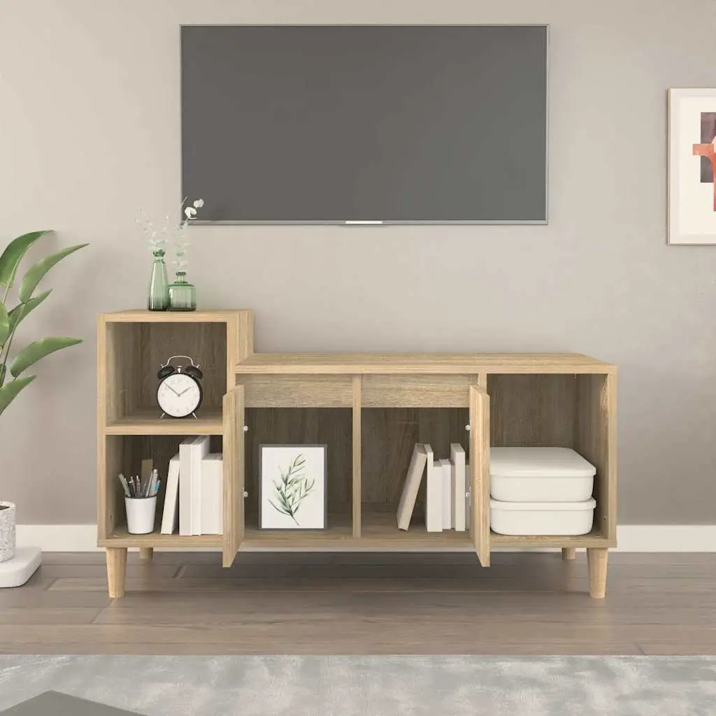 TV Cabinet Sonoma Oak Style 100cm Engineered Wood Brown