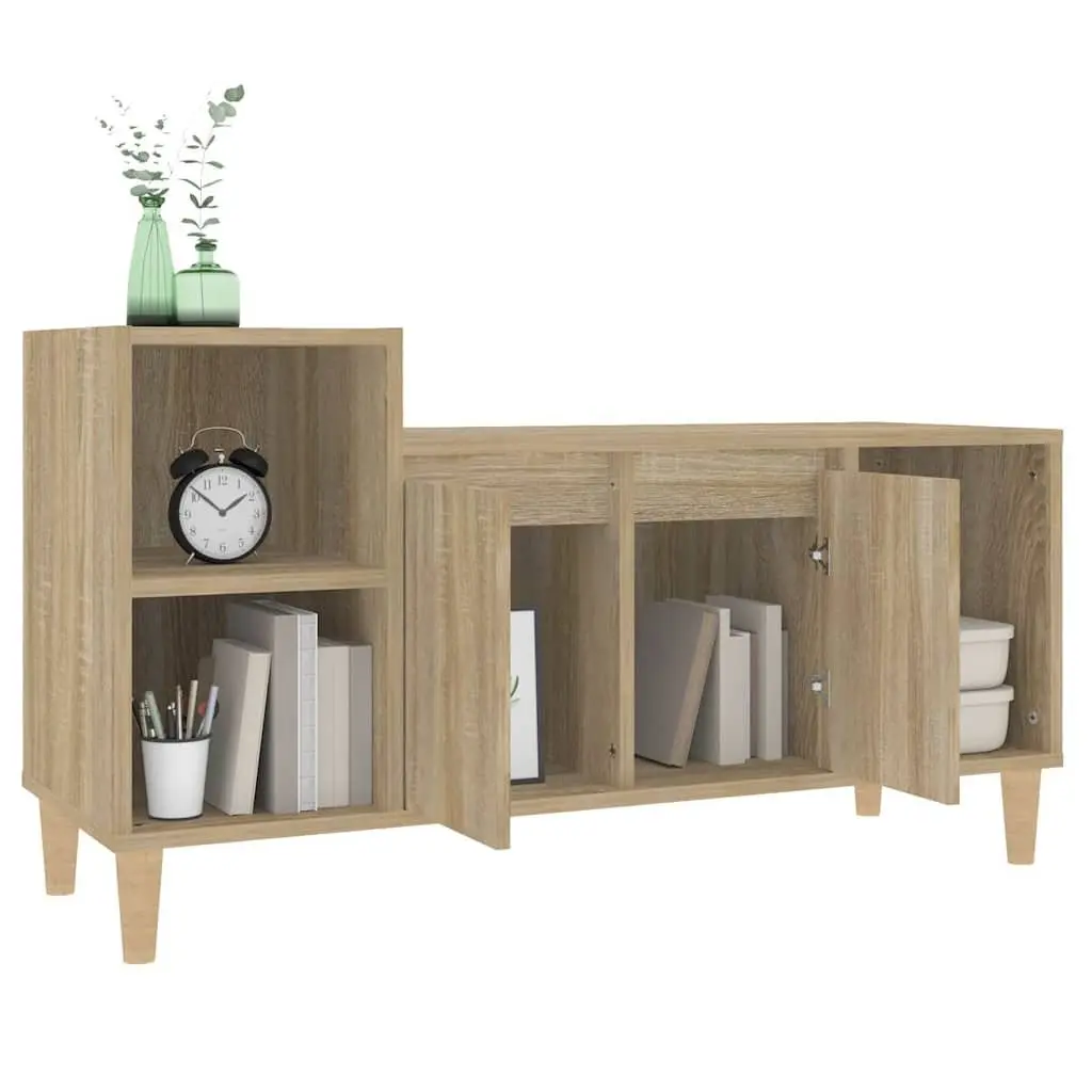 TV Cabinet Sonoma Oak Style 100cm Engineered Wood Brown