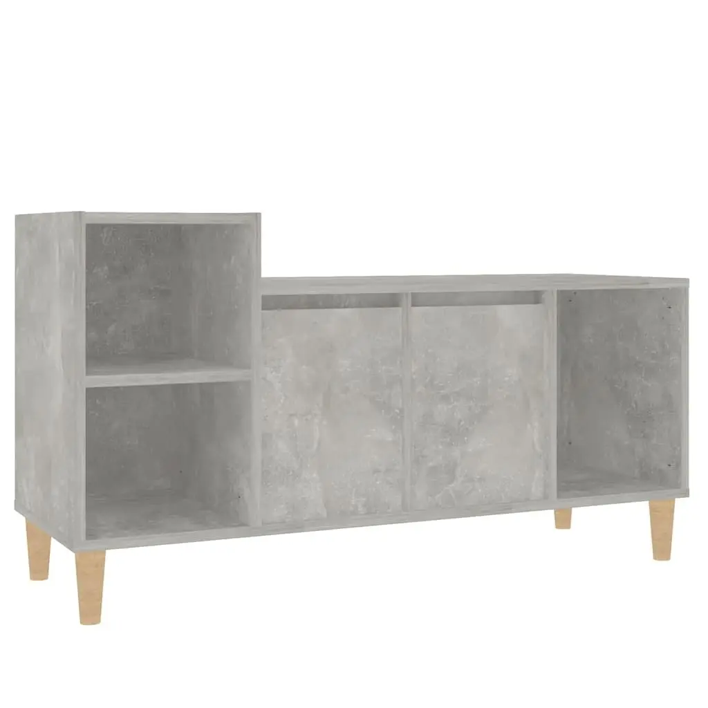 TV Cabinet Grey Engineered Wood Media Console 100x35x55cm