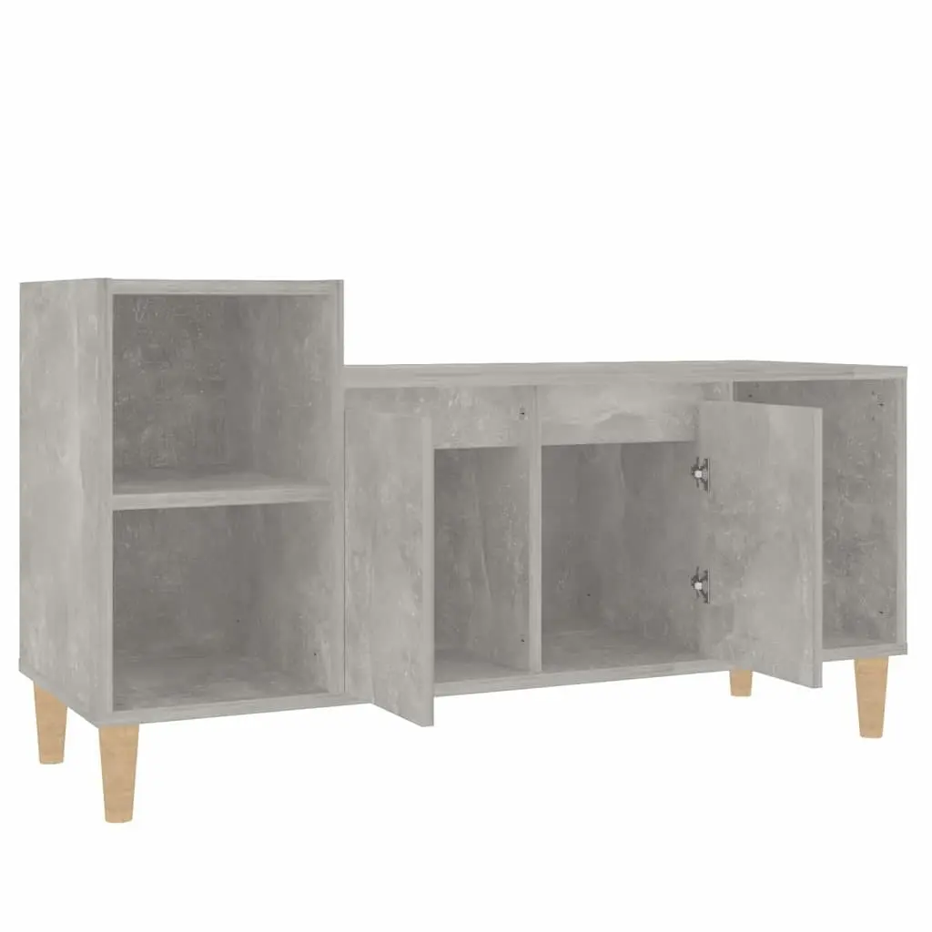 TV Cabinet Grey Engineered Wood Media Console 100x35x55cm